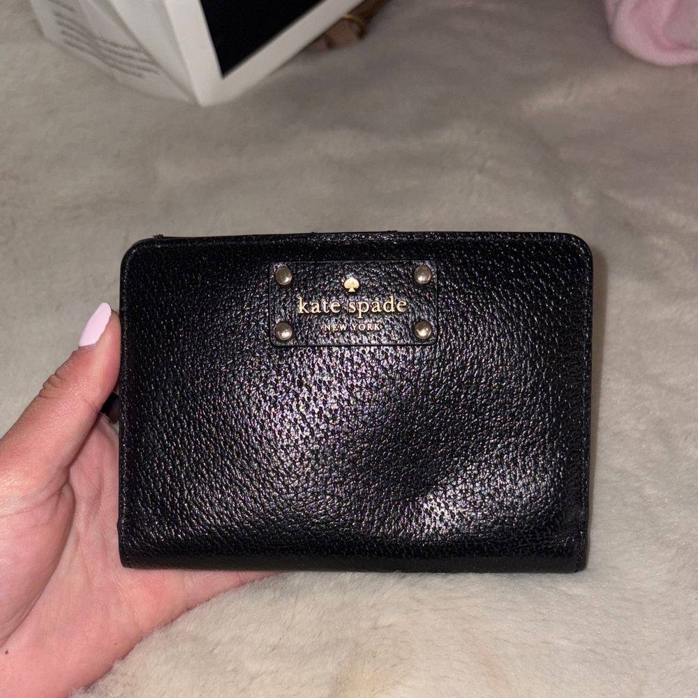 Kate Spade Black Textured Wallet